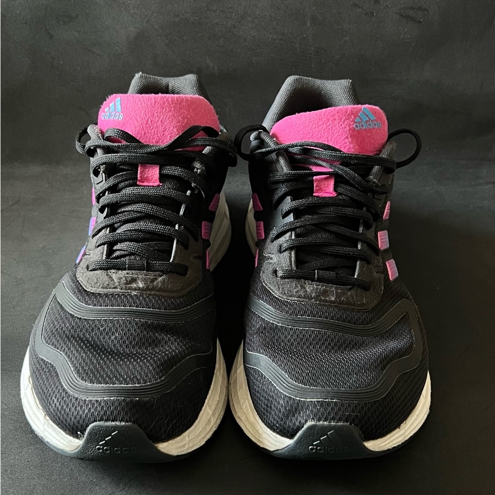 Adidas Duramo 10 wide  black pink purple sneakers